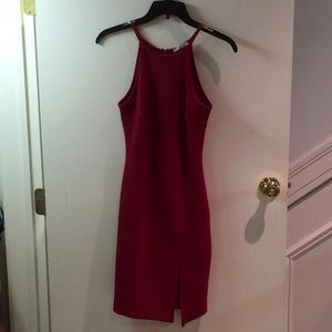 Red Midi Slit Dress | Soprano